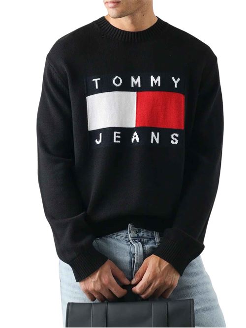 Maglioncino in cotone con logo Tommy Jeans | DM0DM23413BDS